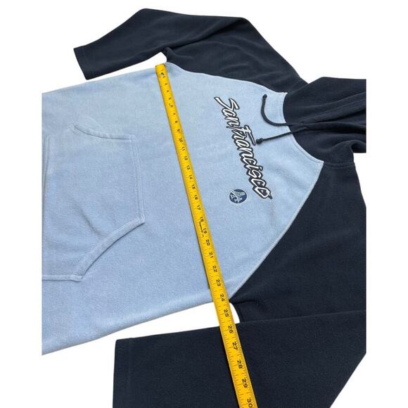 Vintage 2000s D&P San Francisco Tourist Two Tone Pullover Fleece Hoodie -‎ L - Picture 5 of 6